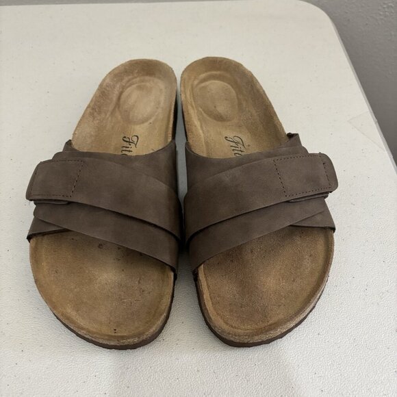 FITORY Women's Flat Sandals with Adjustable Straps, Open Size 10 US - Picture 3 of 10